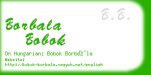 borbala bobok business card